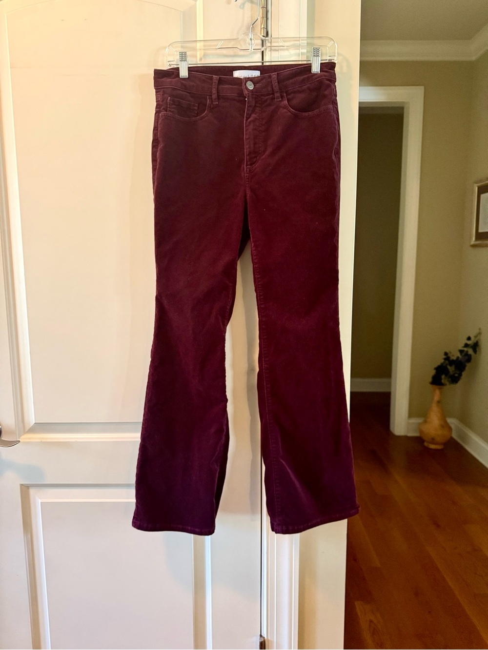 LOFT Size 6/28P Women's Burgundy Corduroy Bootcut Pants